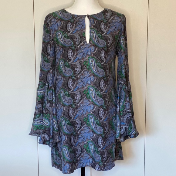 Elizabeth & James Mabel Paisley silk mini-dress XS - Picture 3 of 14